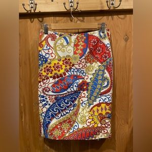 NWT Mutli-Colored Talbots Pencil Skirt